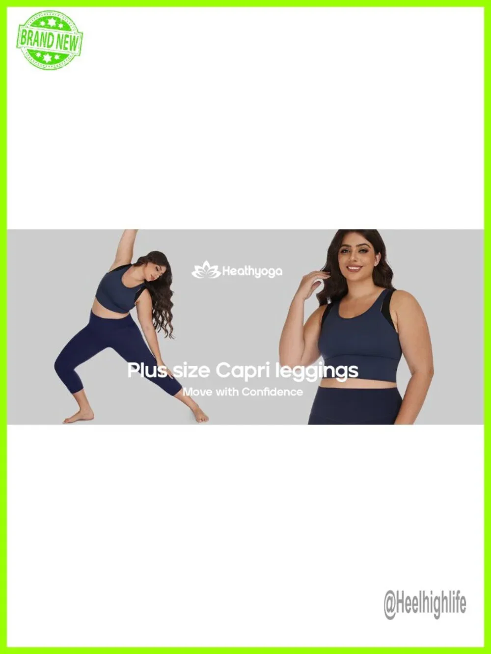 Plus Size Capri Leggings with Pockets High Waisted Tummy Control Yoga Pants